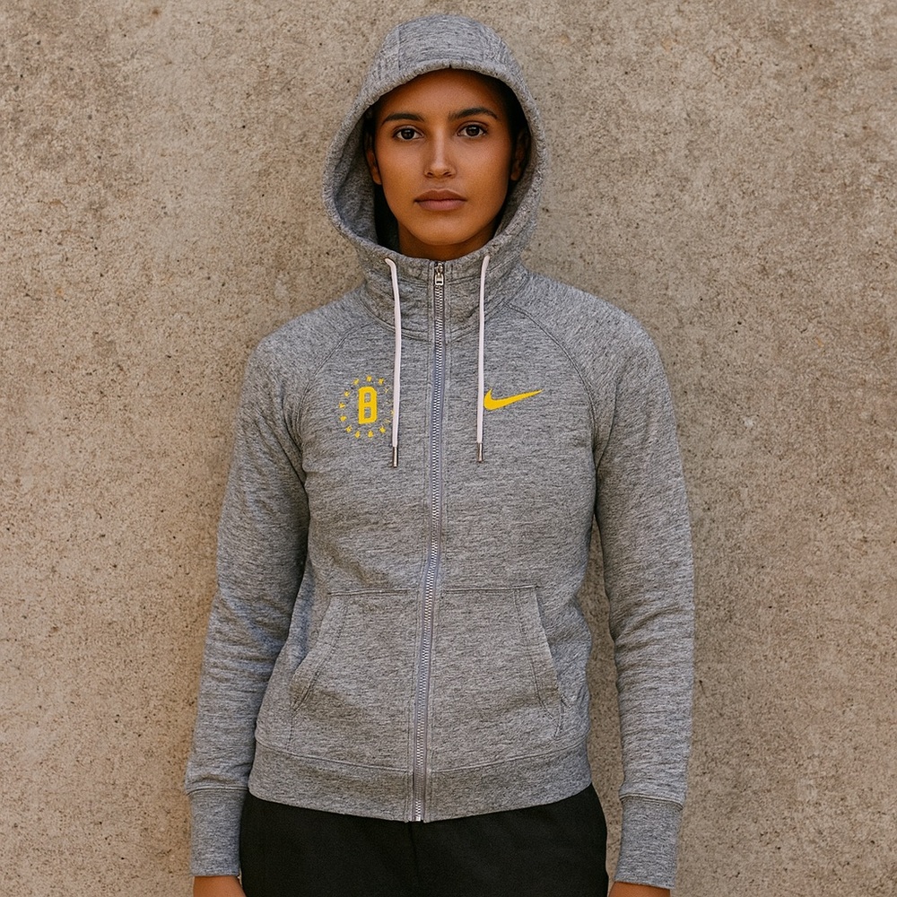 🔥 Nike Boston Zip Hoodie (Gray | Small)